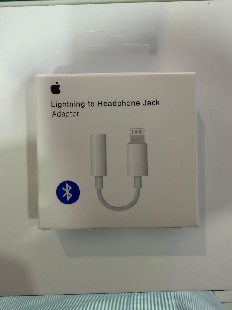 CABLE ADAPTADOR PARA AUDIFONOS BLUETOOTH IPHONE LIGHTING A 3.5MM A1480 