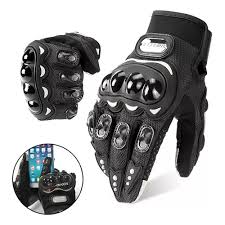 [07503049021669] GUANTES AJUSTABLES PARA MOTOCICLETA CON PROTECCION DE NUDILLOS Y ANTICAIDAS ELE-GATE HOG.276