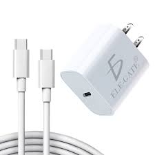 [07503049021805] KIT CARGADOR 2 EN 1 CARGADOR TIPO C 30W + CABLE USB TIPO C M-M 1MT ELE-GATE CH.108