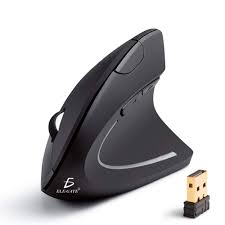 [07503049388878] MOUSE OPTICA INALAMBRICO/BLUETOOTH VERTICAL ELE-GATE MO.25 ERGONOMICO NEGRO