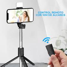[07503049892672] SELFIE STICK BLUETOOTH CON TRIPIE Y MINI LAMPARA ELE-GATE ZP.10 COLORES