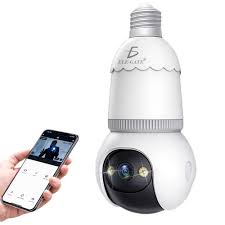 [07503050696085] CAMARA DE SEGURIDAD INALAMBRICA TIPO FOCO 360° VISION NOCTURNA ELE-GATE WEB.75