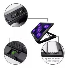 [07503050696832] BASE ENFRIADORA PARA LAPTOP 5 VENTILADORES HASTA 17" ELE-GATE CLR.21