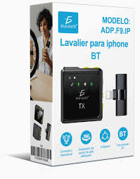 [07503050746308] MICROFONO INALAMBRICO DE SOLAPA BLUETOOTH CONEXION TIPO LIGHTNING ELE-GATE ADP.F9.IP