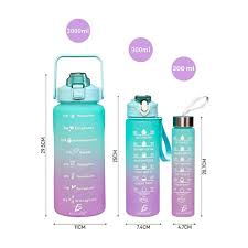 [07503050804466] KIT DE 3 BOTELLAS BICOLOR CON TAPADERAS TAB BEI BEAR ELE-GATE VAS.50 COLORES