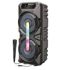 [0750363516747] BOCINA BLUETOOTH RECARGABLE NB-06B BAFLE NEGRO AUX/BT/MICRO SD/USB RGB/MICROFONO