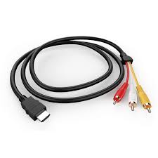 [2111078] CABLE HDMI A SALIDAS RCA PARA AUDIO Y VIDEO 1.5 MTS REFORZADO HDTV CABLE