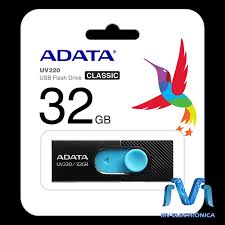 [4713218462749] MEMORIA USB ADATA 32GB 2.0 UV220 NEGRO/AZUL RAM-2988