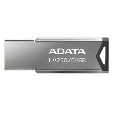 [4713218468819] MEMORIA FLASH ADATA UV250 64GB USB 2.0 PLATA (AUV250-64G-RBK)