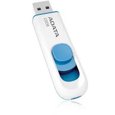 [4718050609642] MEMORIA FLASH 16 GB USB ADATA C008 BLANCO/AZUL