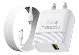 [6792210009266] COMBO CARGADOR MOREKA MR0926 CUBO TIPO C 18W + CABLE USB A TIPO C 1MT