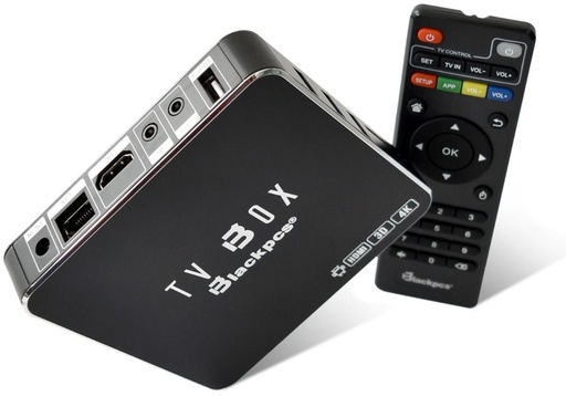 [7500462776657] TV BOX BLACKPCS 4K 3D WIFI RED CONTROL NEGRO EO104K-BL
