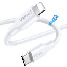 [7500907000026] CABLE USB TIPO C A LIGHTNING 1HORA 1 MT 2.1A COLORES CAB258