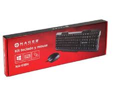 [NA-618N] KIT DE TECLADO Y MOUSE ALAMBRICO NACEB NA-618N NEGRO