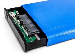 [7502266676270] CUBIERTA P/DISCO DURO SATA 2.5" VORAGO HDD-201 USB AZUL