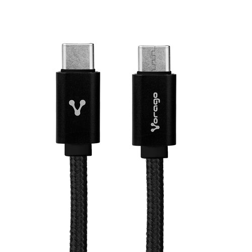 [7503022355491] CABLE USB TIPO C M-M VORAGO 1 MT CAB-124 CARGA RAPIDA NEGRO