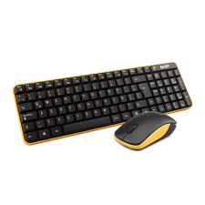 [7503025717708] KIT TECLADO Y MOUSE INALAMBRICO GHIA GT4000NA NEGRO/AMARILLO