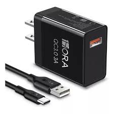 [7503027214571] KIT CARGADOR 18W 1HORA GAR092 CUBO USB 3A + CABLE USB 1MT TIPO C NEGRO/BLANCO 7503027214564