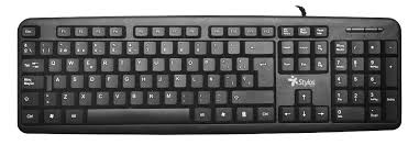 [7503030903363] TECLADO ALAMBRICO USB STYLOS BASICO NEGRO 105 (STPTEC5B)