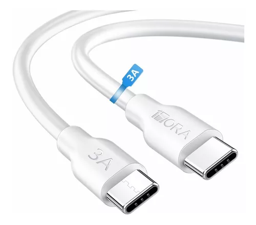 [7503031700190] CABLE USB TIPO C A TIPO C 1HORA CAB252 CARGA RAPIDO BLANCO 7503031700183