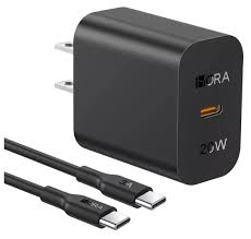 [7503032542836] KIT CARGADOR 20W 1HORA GAR153 CUBO TIPO C 3A + CABLE USB 1MT TIPO C NEGRO/BLANCO
