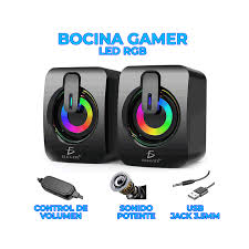 [755559949262] BOCINAS ELE-GATE BC.A2 PARA COMPUTADORA USB CON LUZ LED