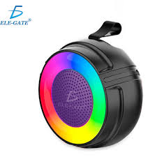 [755559954242] BOCINA BLUETOOTH RECARGABLE DISEÑO REDONDA CON LUZ RGB ELE-GATE BC.LS.107