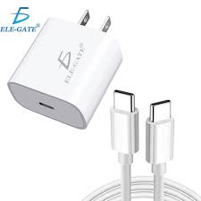 [755559965316] KIT CARGADOR 20 W + CABLE USB TIPO C-C ELE-GATE CH.101