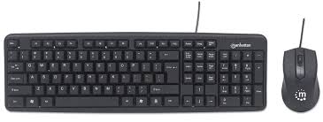 [766623178464] KIT TECLADO Y MOUSE MANHATTAN ALAMBRICO USB 178464