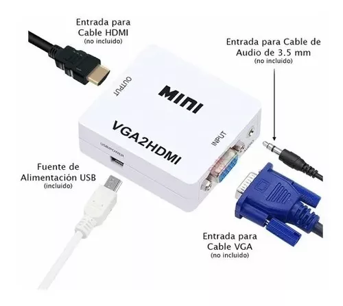 [7890268125682] CONVERTIDOR VGA A HDMI VGA2HDMI 1080P FULLHD