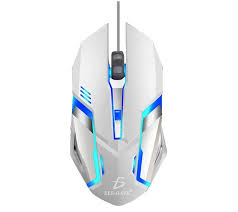 [791280914582] MOUSE OPTICO ALAMBRICO GAMER USB ELE-GATE MO20 LUZ LED BLANCO