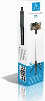 [791280916548] BASTON DE SELFIE BLUETOOTH CON TRIPIE INTEGRADO ELE-GATE ZP06 NEGRO