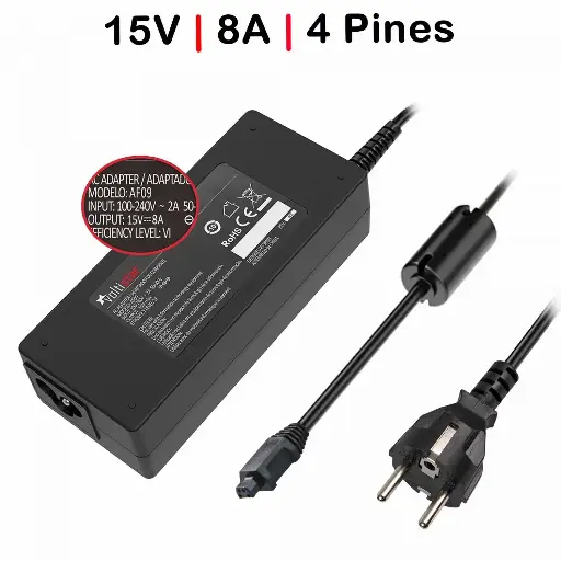 [CO-40] CARGADOR TOSHIBA 15 V 8 A ORIGINAL 4 PNES